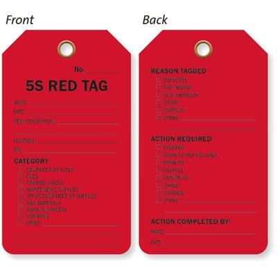 Red Tag Pack Of 50